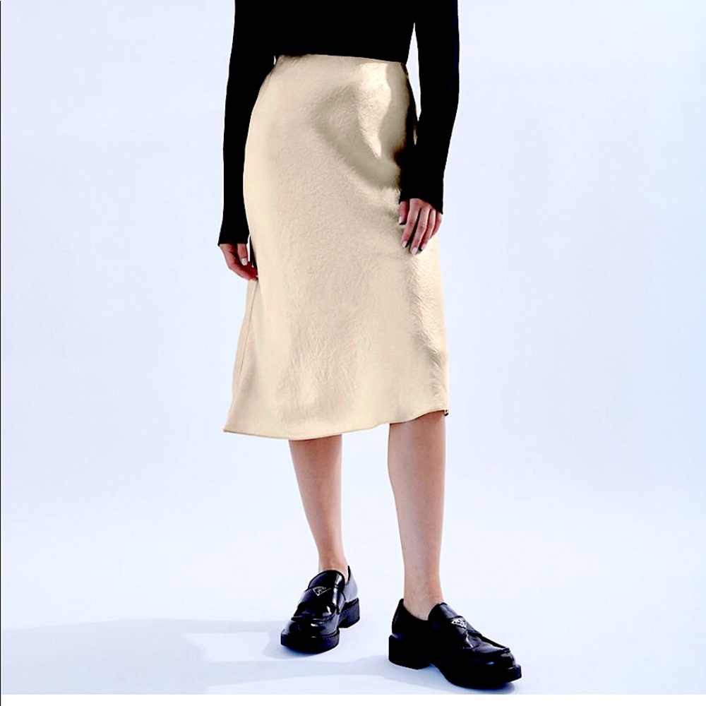 Champagne/nude colored slip skirt